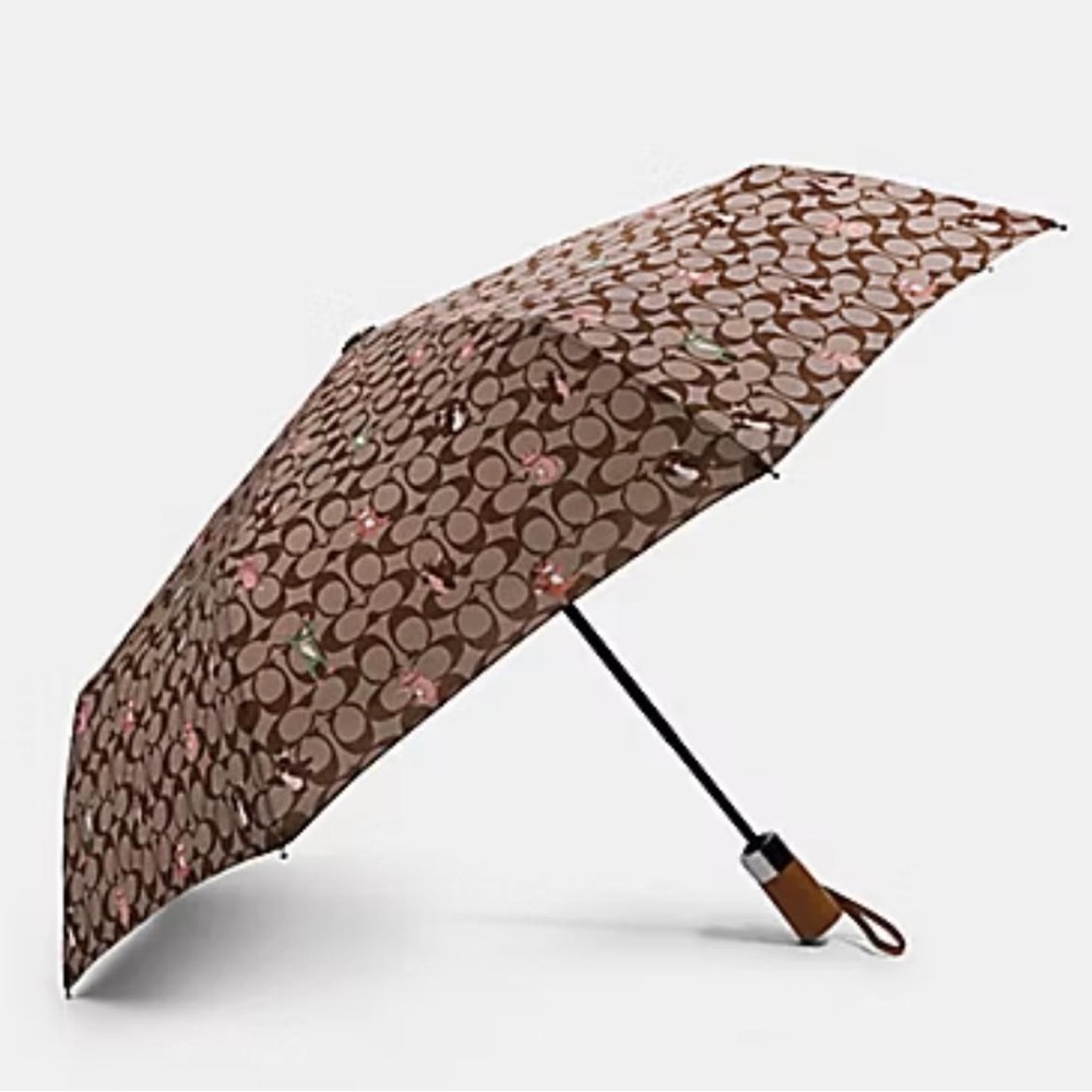 Coach UMBRELLA IN SIGNATURE PARTY ANIMALS PRINT